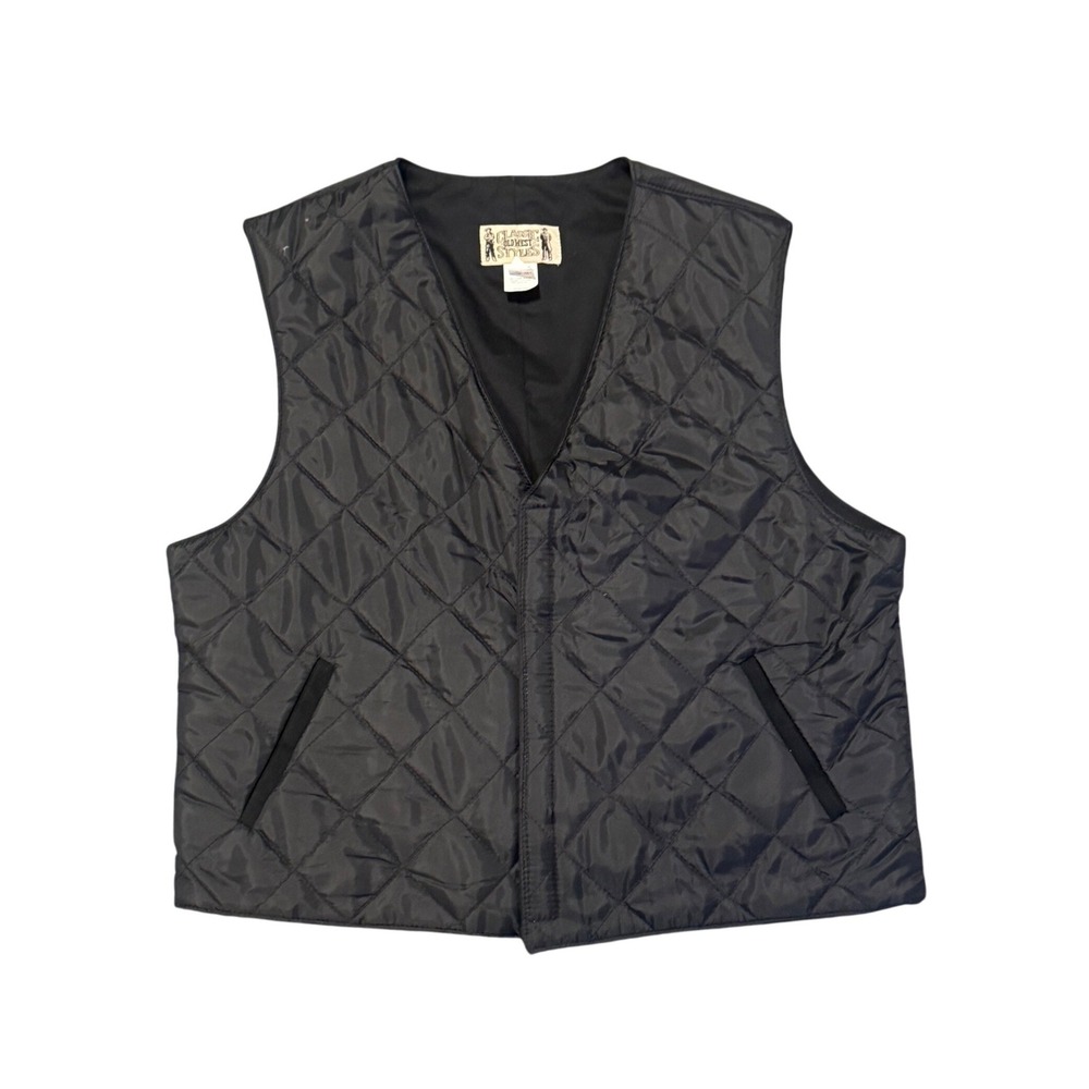 Classic Old West Styles Mens Black Quilted Concealed Carry Vest Made in USA XL